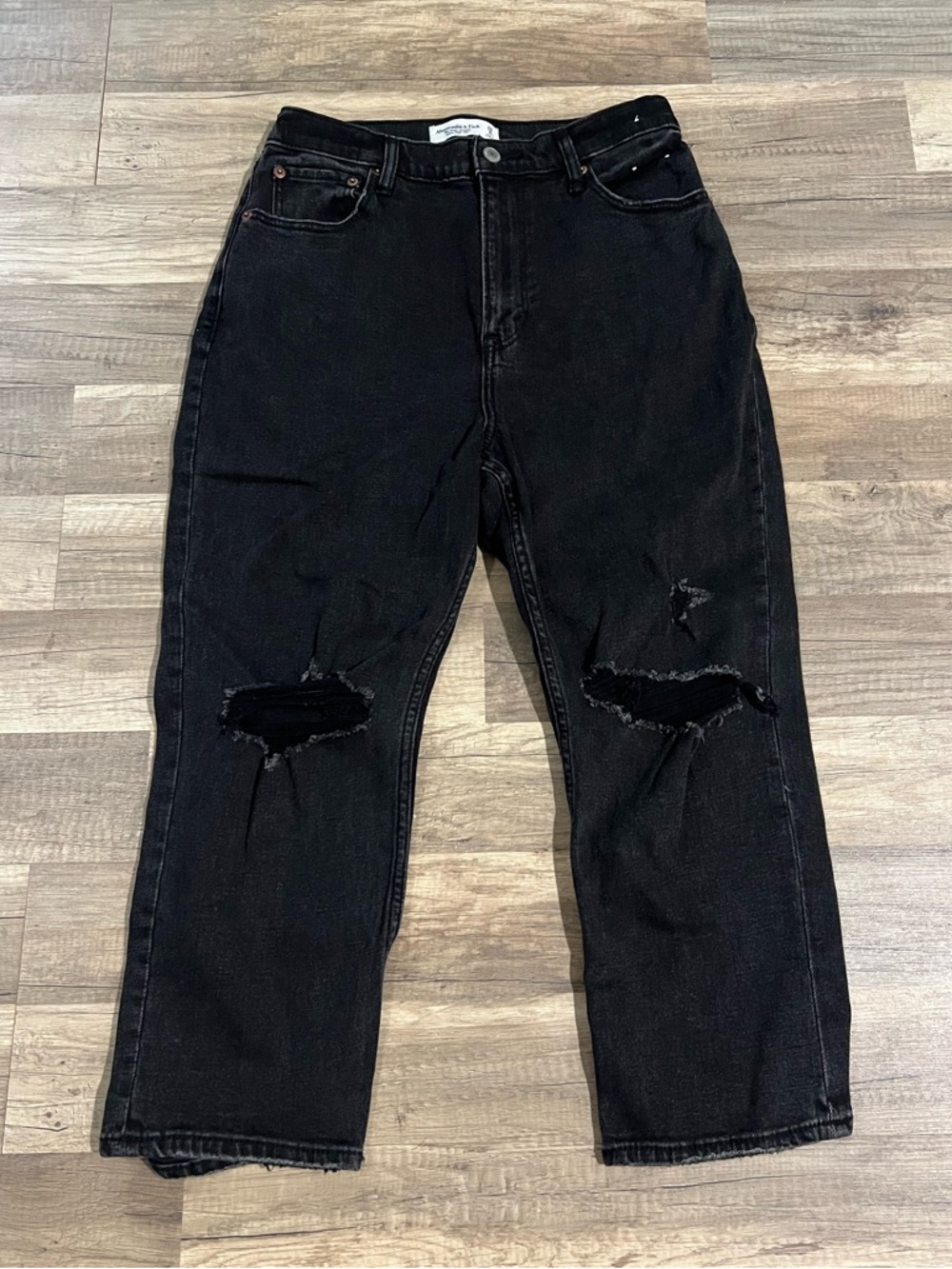 Abercrombie & Fitch Woman’s The Ankle Straight Ultra High Rise Black Jeans 29
